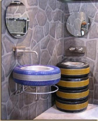 Дачний душ або ванна кімната в новому, оригінальному дизайні