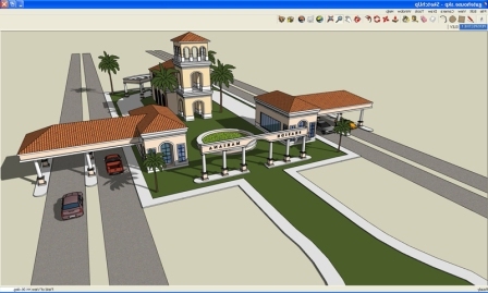 Інтерфейс програми для ландшафтного дизайну Google SketchUp